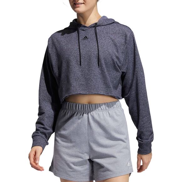 Adidas Womens Gray Cropped Hoodie Size Small - Picture 11 of 11